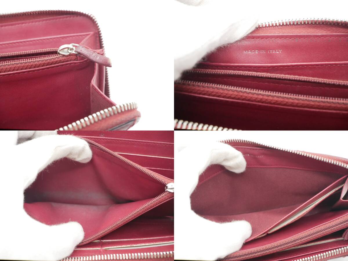 Chanel シャネル ウルトラステッチ マトラッセ ココマーク ロングウォレット ラウンドファスナー ボルドー 紫_画像10
