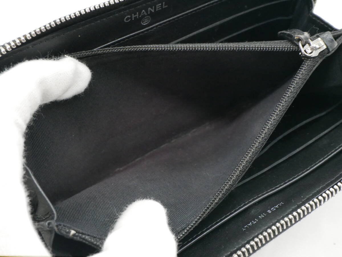 Chanel シャネル マトラッセ ウルトラステッチ ココマーク キルティング ウォレット ラウンドファスナー 長財布_画像6