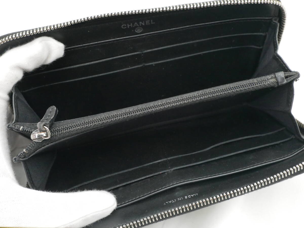 Chanel シャネル マトラッセ ウルトラステッチ ココマーク キルティング ウォレット ラウンドファスナー 長財布_画像8