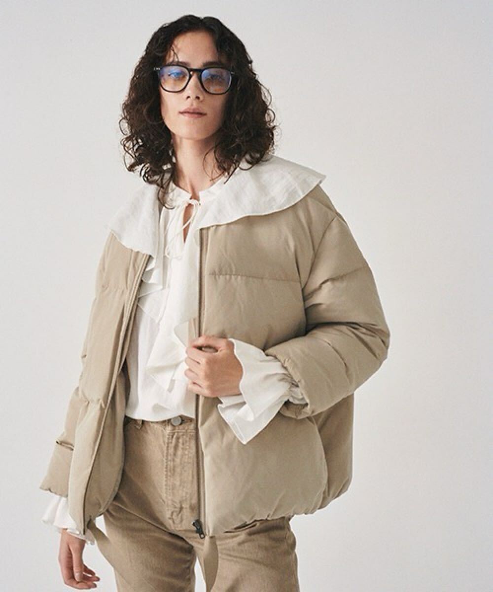 ■激安■Mila Owen/ミラオーウェン■西川アップサイクルダウンショート■ベージュ/1_画像5