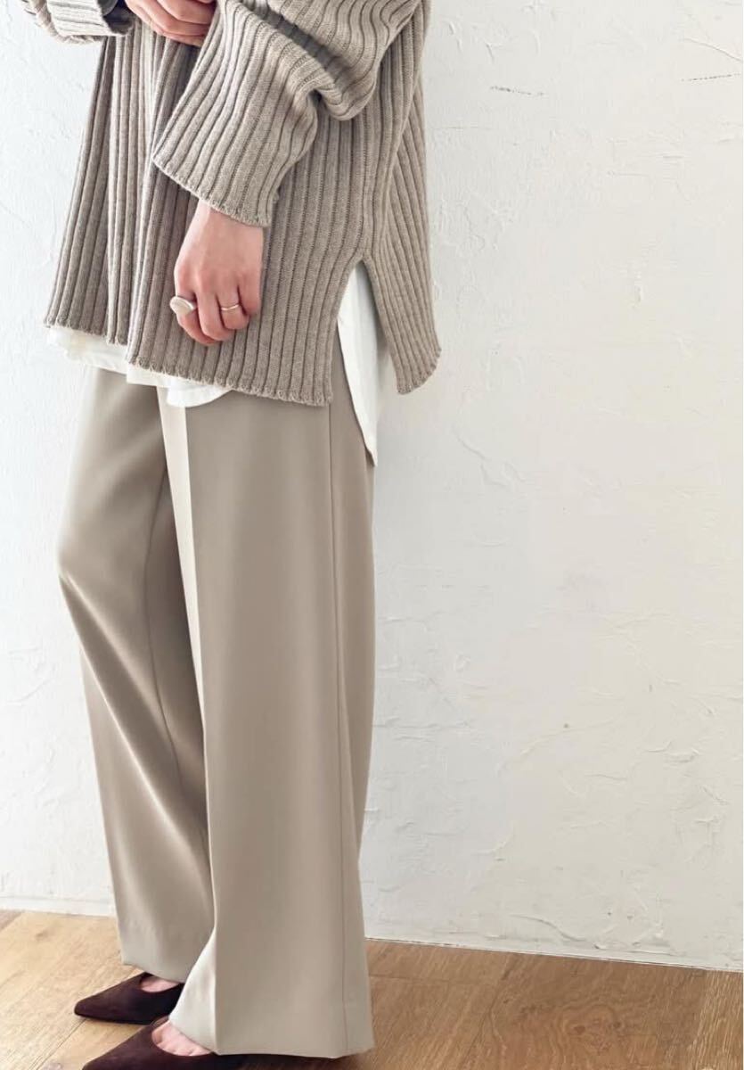 ■送料230円〜■plage/プラージュ■Re chanter wide パンツ■ベージュ/36_画像1