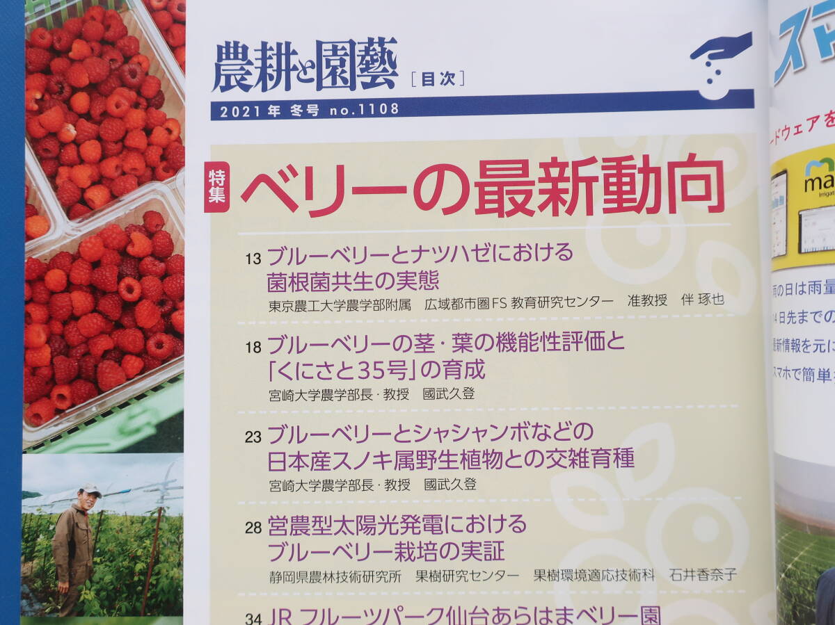 農耕と園芸 2021年12月号 冬/農業芸産地管理解説/保存版特集:ブルーベリーの動向 シャシャンボ 多品目多品種/バイオスティミュラント事情_画像2