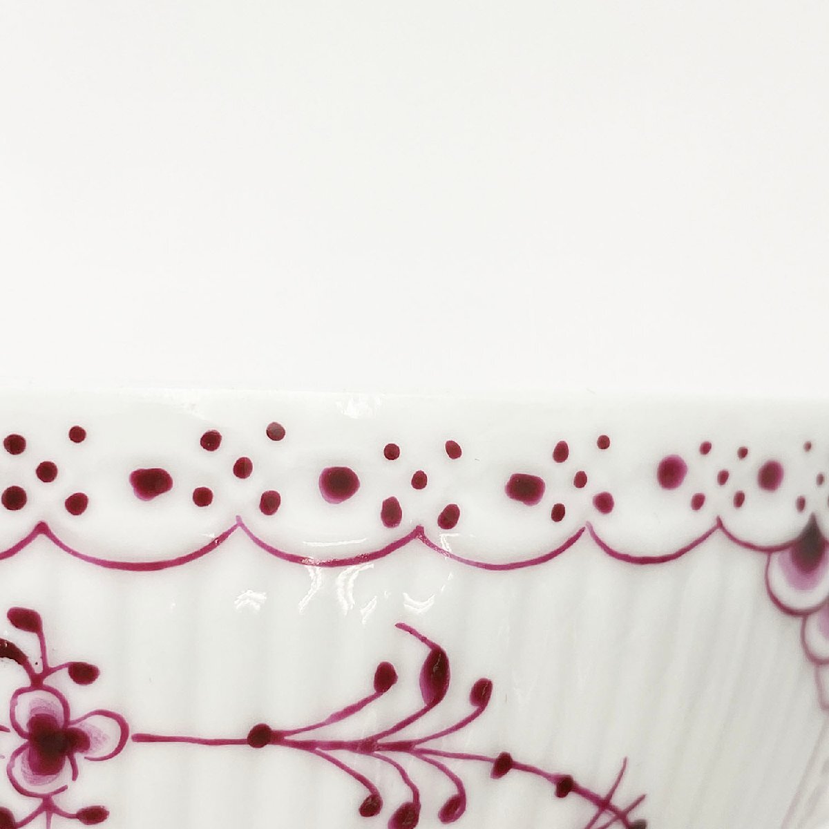 ロイヤルコペンハーゲン バーガンディ ハーフレース カップ&ソーサー 102-3999728_画像7