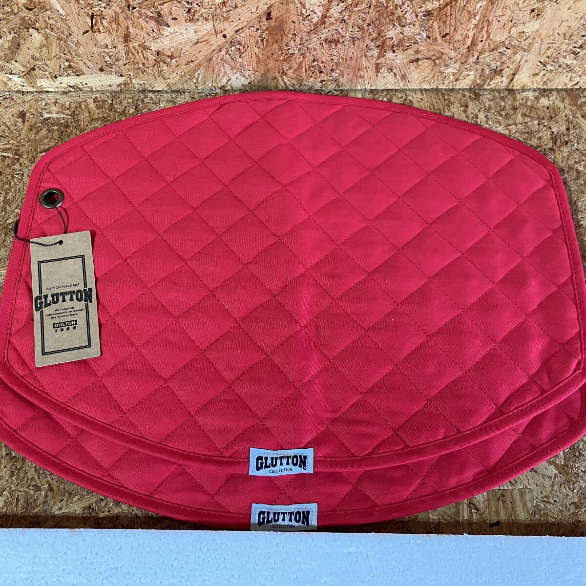 DULTON ダルトン GLUTTON PLACE MAT RED 2枚セット グラットン プレイス マット_画像1