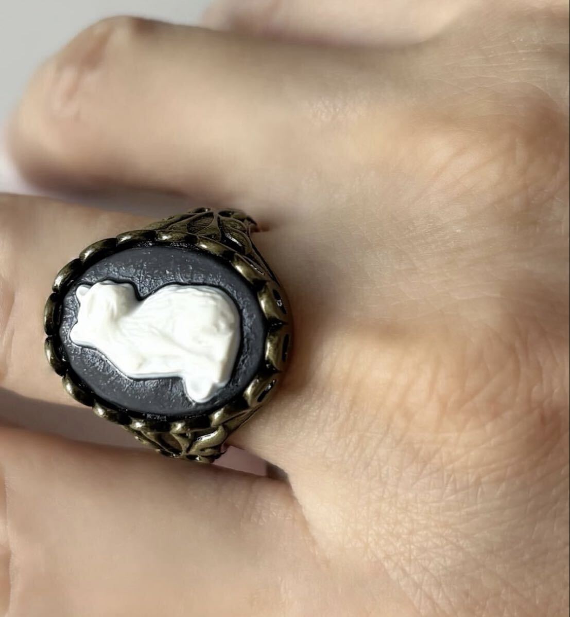 新品☆指輪☆リング☆高見え☆猫☆男女兼用☆15-17号☆彫刻デザイン☆人気商品☆_画像3