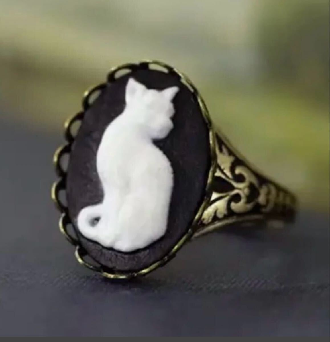 新品☆指輪☆リング☆高見え☆猫☆男女兼用☆15-17号☆彫刻デザイン☆人気商品☆_画像4