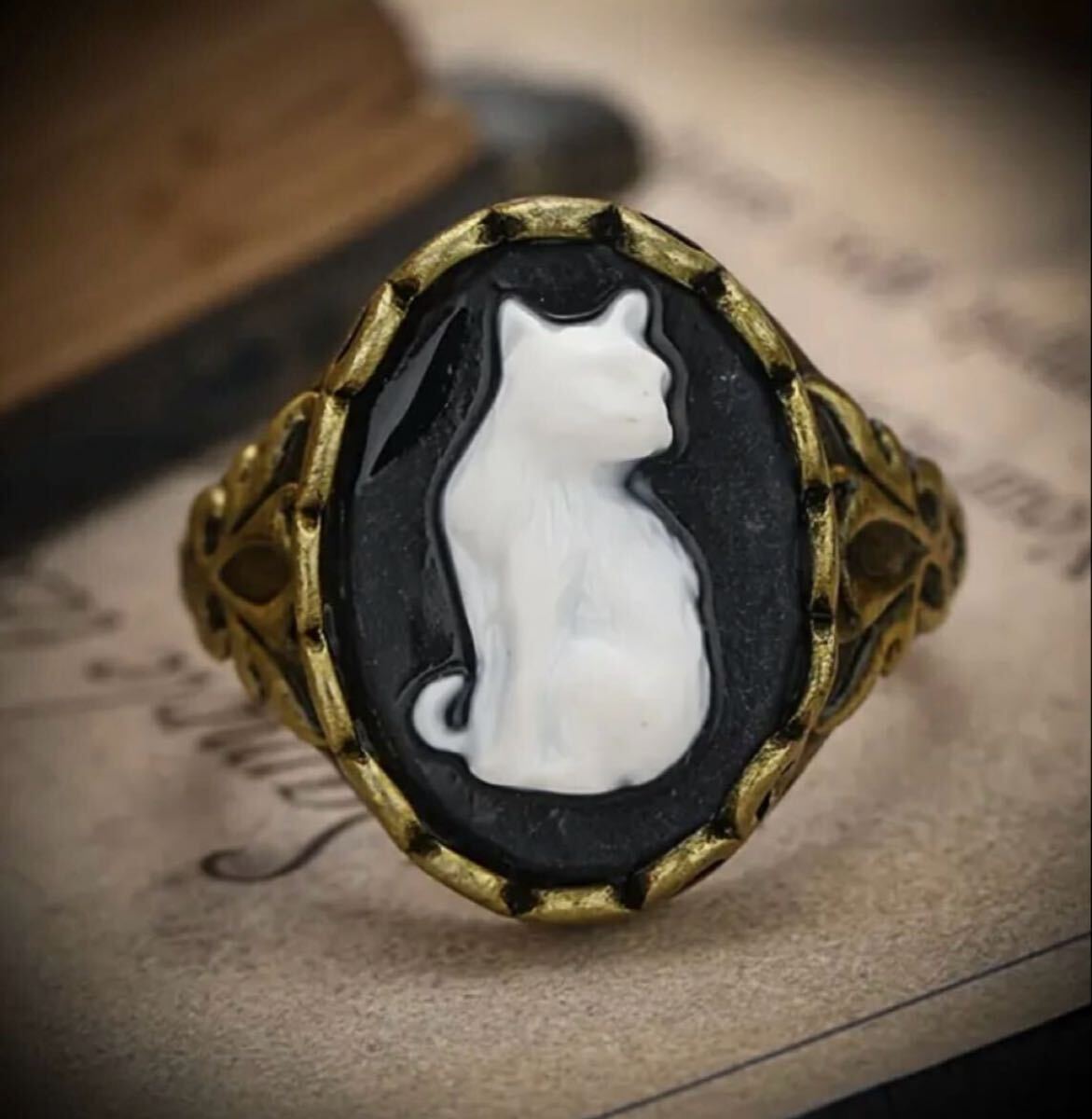 新品☆指輪☆リング☆高見え☆猫☆男女兼用☆15-17号☆彫刻デザイン☆人気商品☆_画像5