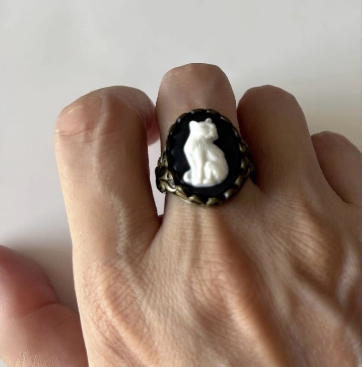 新品☆指輪☆リング☆高見え☆猫☆男女兼用☆15-17号☆彫刻デザイン☆人気商品☆_画像2