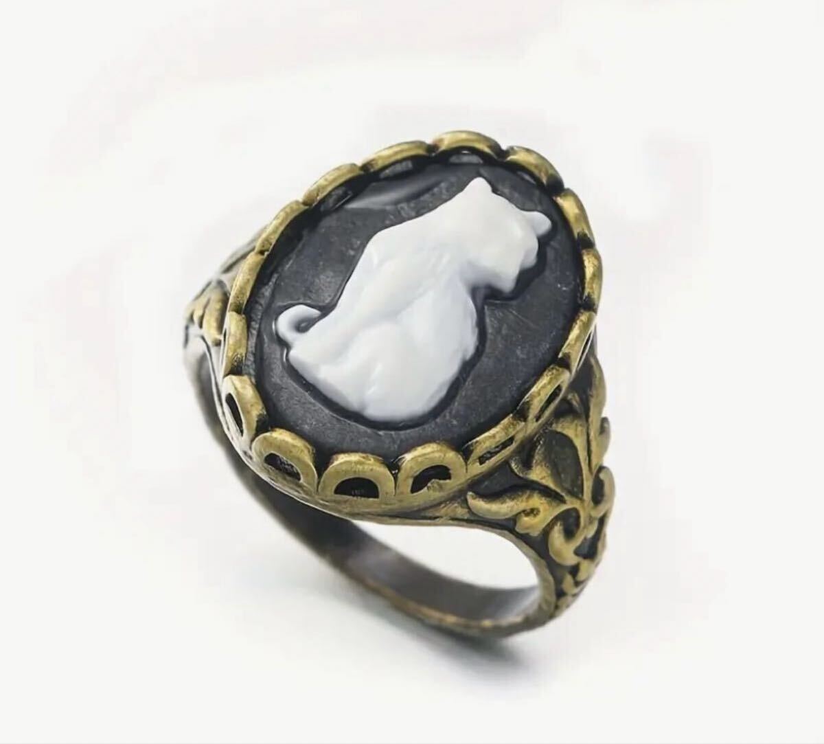 新品☆指輪☆リング☆高見え☆猫☆男女兼用☆15-17号☆彫刻デザイン☆人気商品☆_画像1