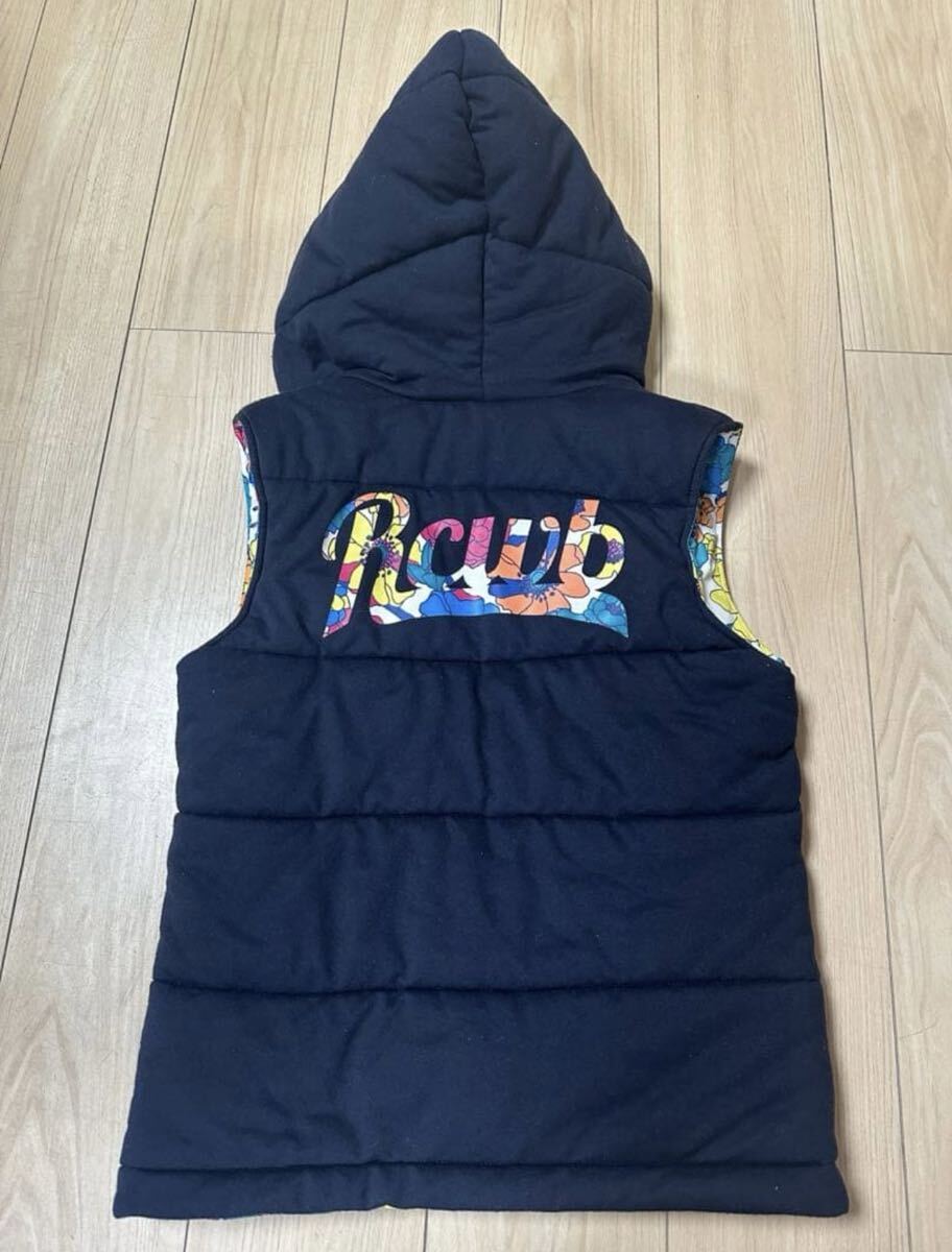 未使用に近い☆ダウンベスト☆ロデオクラウンズ☆ネイビー☆花柄×バナナ☆人気完売☆_画像2
