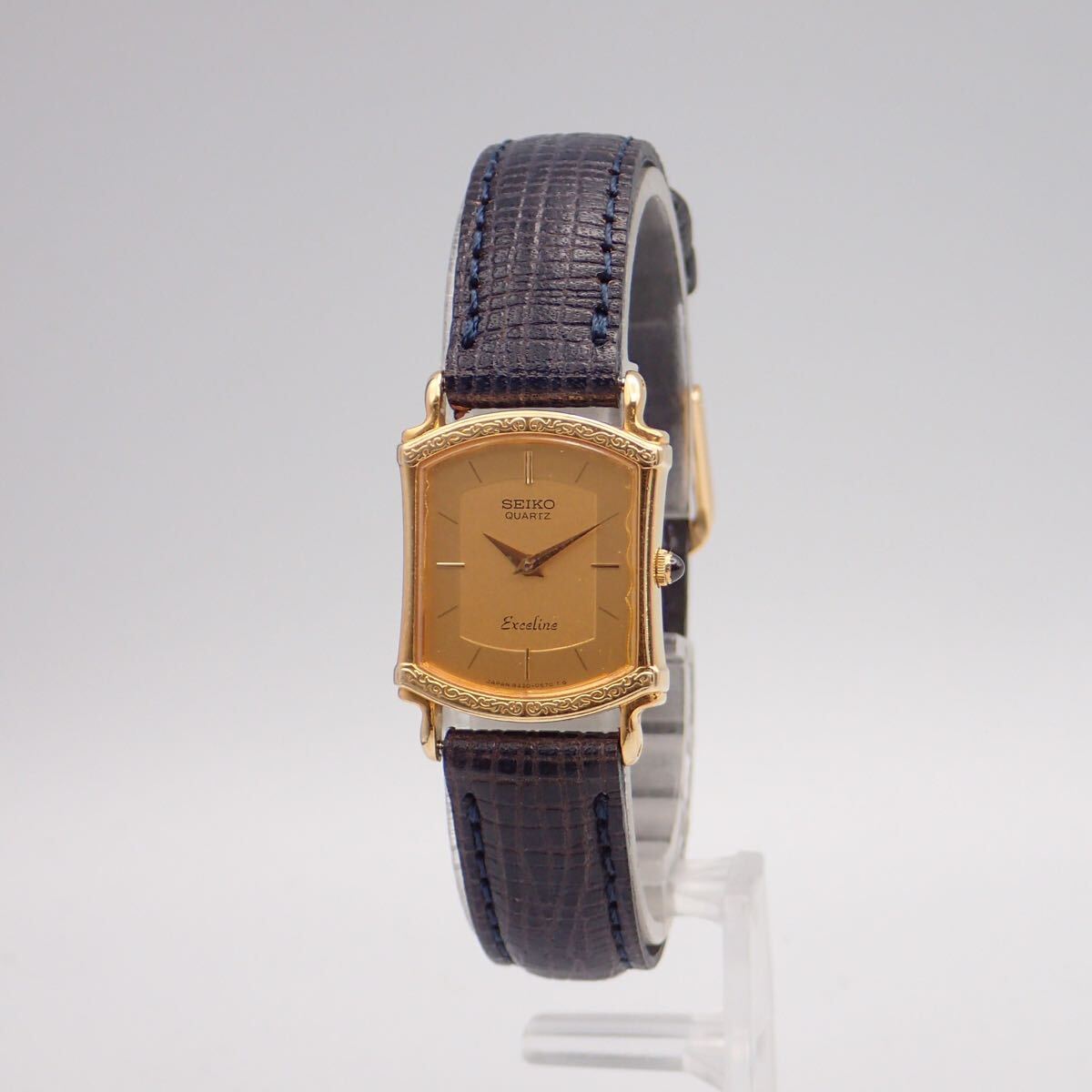 お09021【金無垢 14K 総重量 約13.7g】SEIKO セイコー/エクセリーヌ/クオーツ/レディース腕時計/文字盤 ゴールド/8420-6140_画像1
