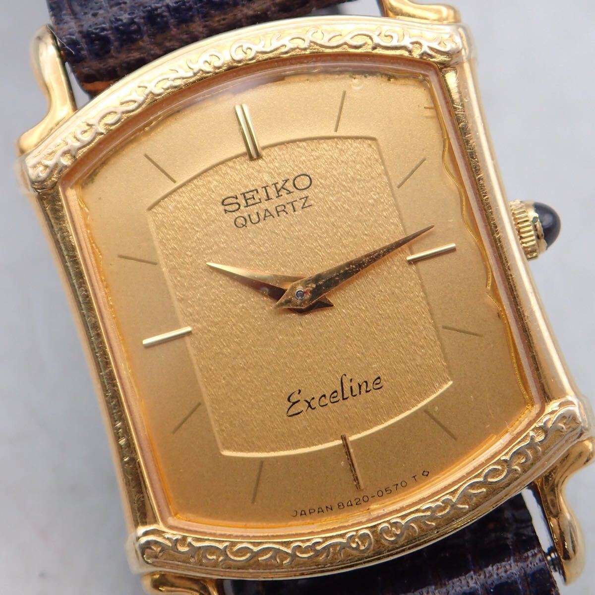 お09021【金無垢 14K 総重量 約13.7g】SEIKO セイコー/エクセリーヌ/クオーツ/レディース腕時計/文字盤 ゴールド/8420-6140_画像10