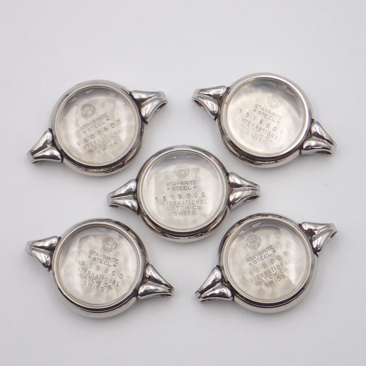 お09224【デッドストック 時計屋引き上げ品】IWC インターナショナルウォッチカンパニー/腕時計用/純正/ケース/風防/まとめて/計5点セット_画像1