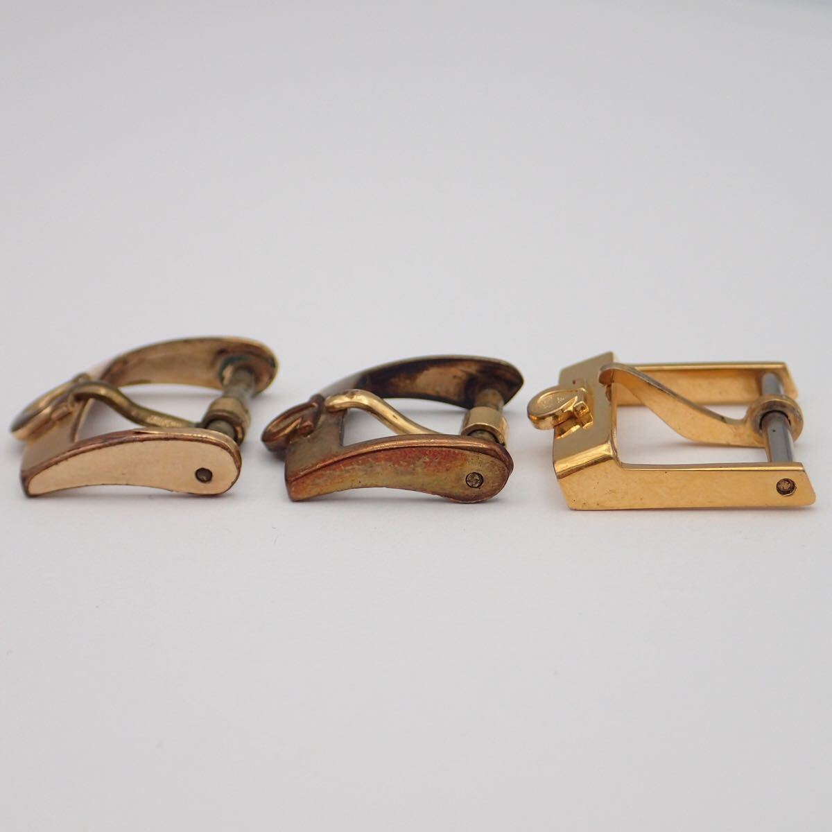 お09184【時計屋引き上げ品】OMEGA オメガ/腕時計用/尾錠のみ/純正/ラグ幅 約12～16㎜/ゴールド/シルバー/まとめて/計5点セット_画像6