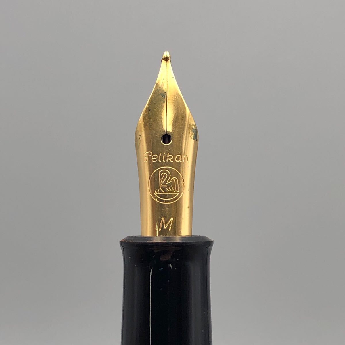 ★F09148 Pelikan ペリカン スーベレーン M400 万年筆 M中字 緑縞 グリーン 筆記具_画像7