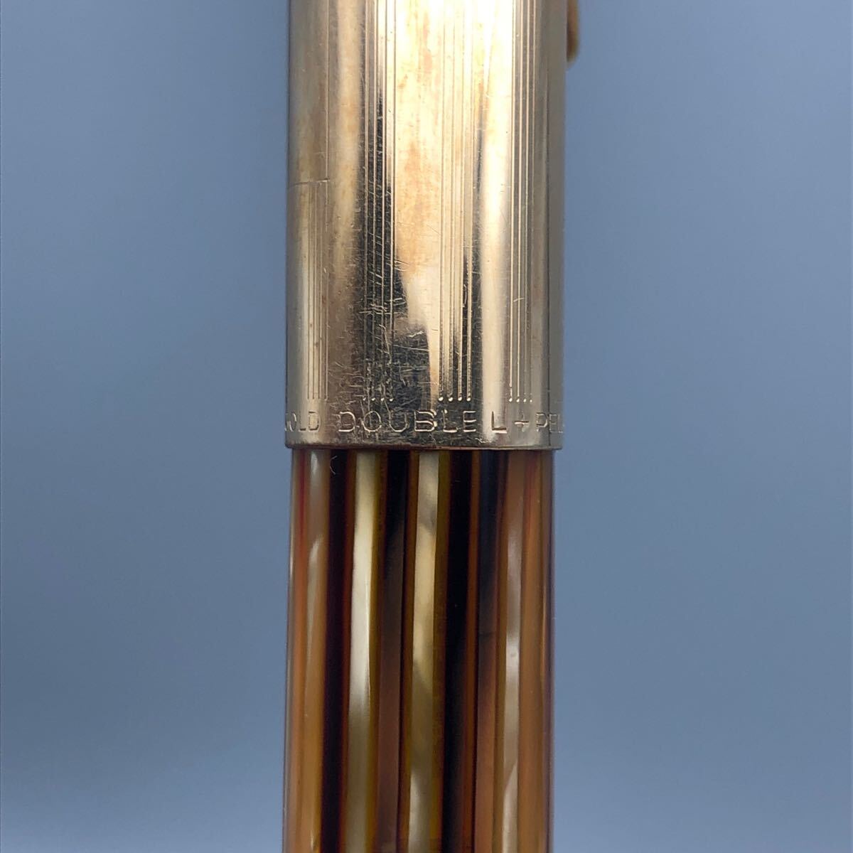 ★F09173 PELIKAN ペリカン スーベレーン 400 M400 万年筆 BBニブ ゴールドストライプ 金キャップ _画像5