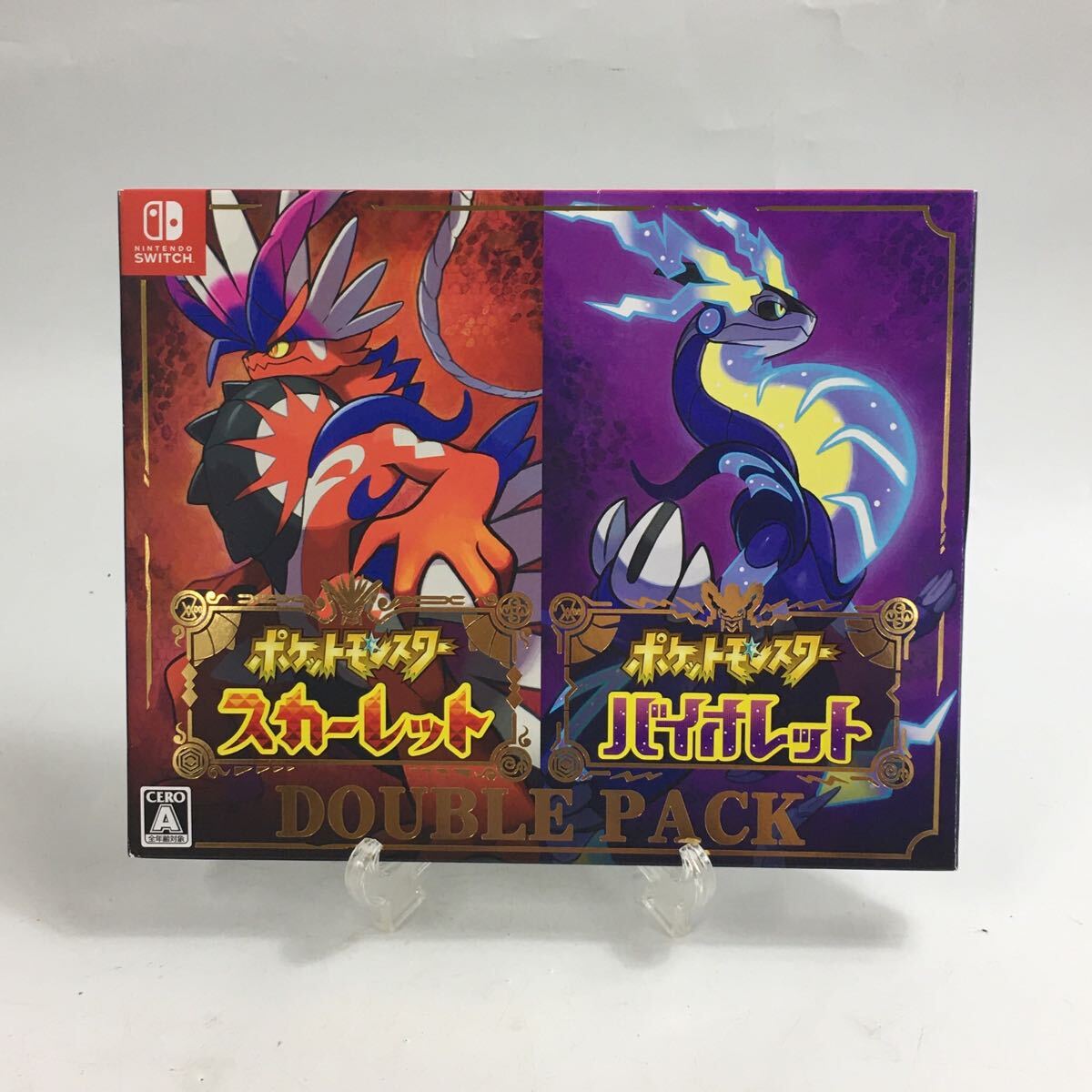 ★F10014 ポケモン スカーレット・バイオレット ダブルパック Switch スカーレット バイオレット 計2点 セット 未開封品の画像1