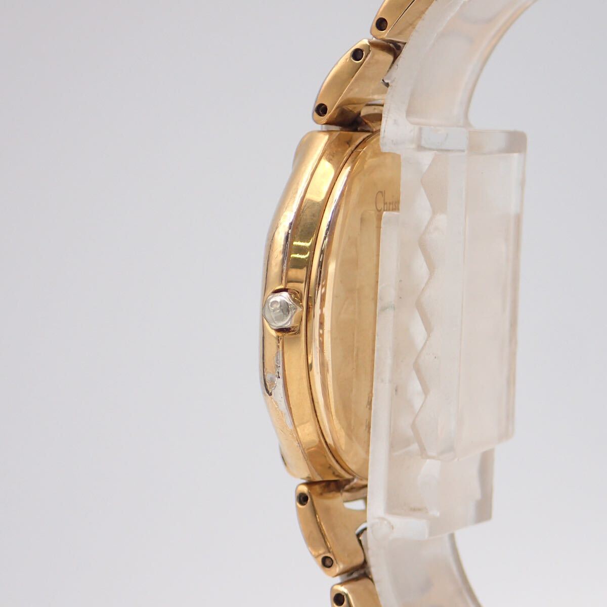 o09144 Christian Dior Christian Dior PARIS 45.134 кварц Date анис звёздчатый форма Gold циферблат CD Logo Junk 