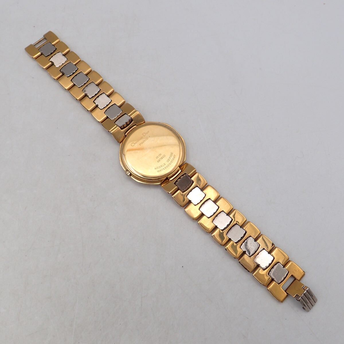 o09144 Christian Dior Christian Dior PARIS 45.134 кварц Date анис звёздчатый форма Gold циферблат CD Logo Junk 