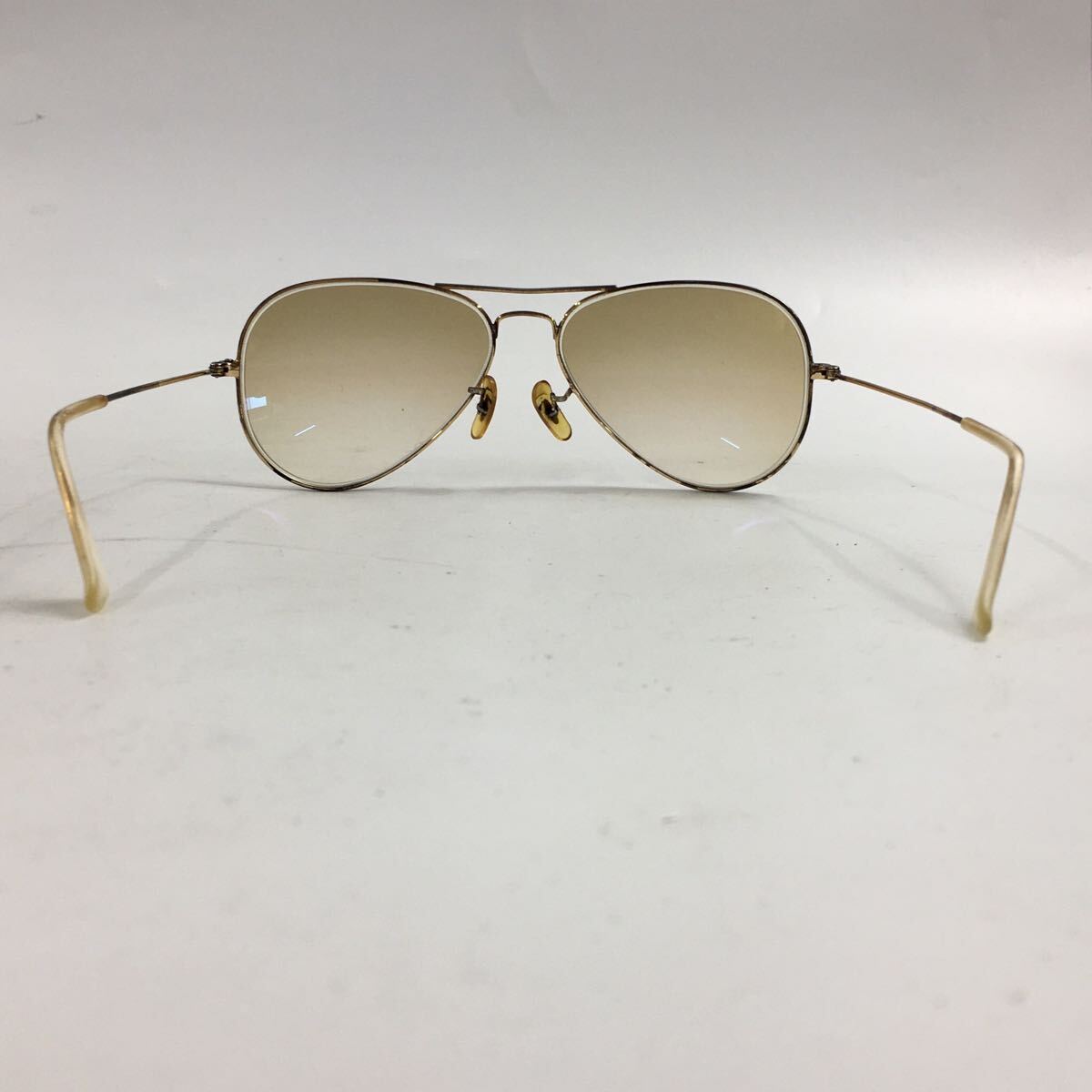 ★F10123 Ray-Ban レイバン 58□14 サングラス ティアドロップ アビエーター ゴールドフレーム グラデーションレンズ_画像3