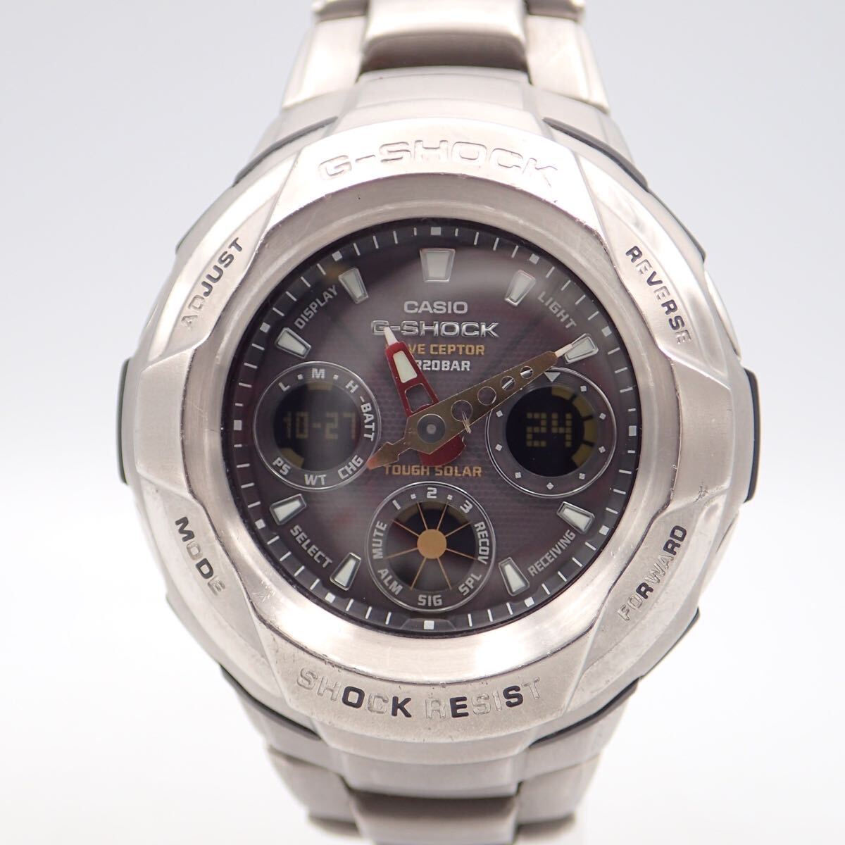 お09412 稼動 CASIO カシオ G-SHOCK GW-1800DJ タフソーラー 電波 WAVE CEPTOR アナデジ メンズ腕時計_画像3