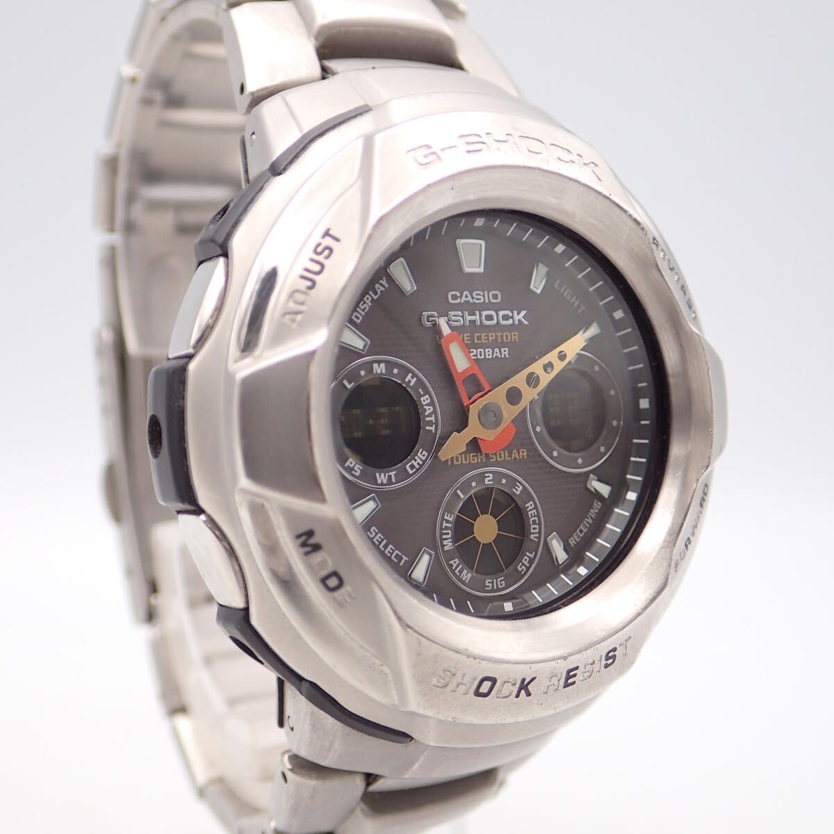 お09412 稼動 CASIO カシオ G-SHOCK GW-1800DJ タフソーラー 電波 WAVE CEPTOR アナデジ メンズ腕時計_画像4