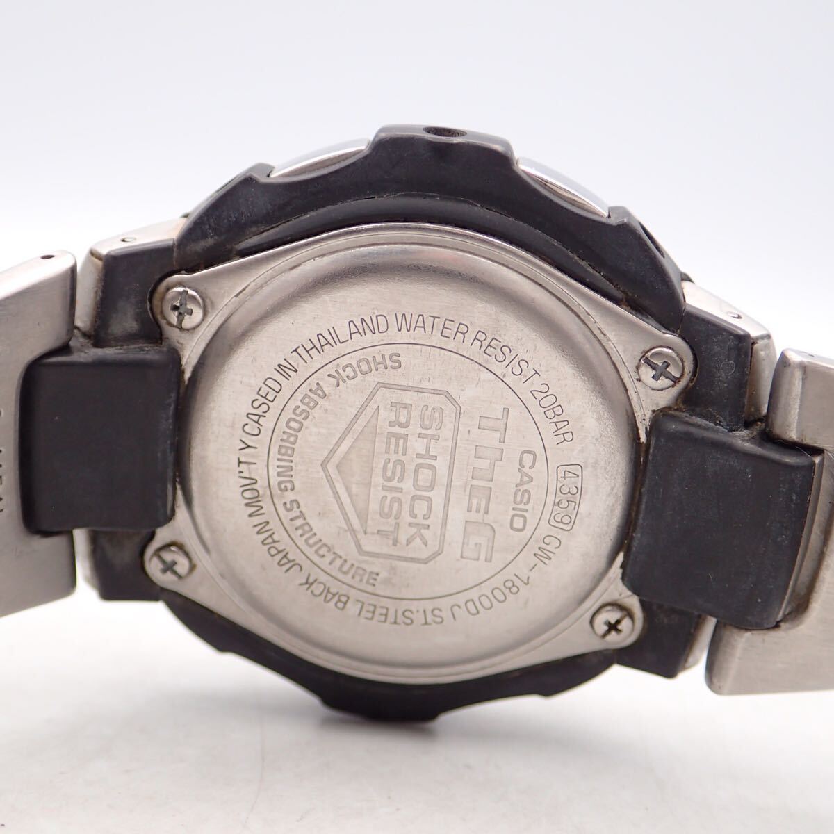 お09412 稼動 CASIO カシオ G-SHOCK GW-1800DJ タフソーラー 電波 WAVE CEPTOR アナデジ メンズ腕時計_画像7