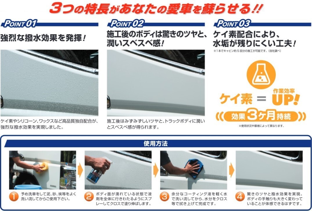 JET INOUE/クリスタルコーティング/500ml/撥水/光沢/592015/長期保管品/100000024_画像3