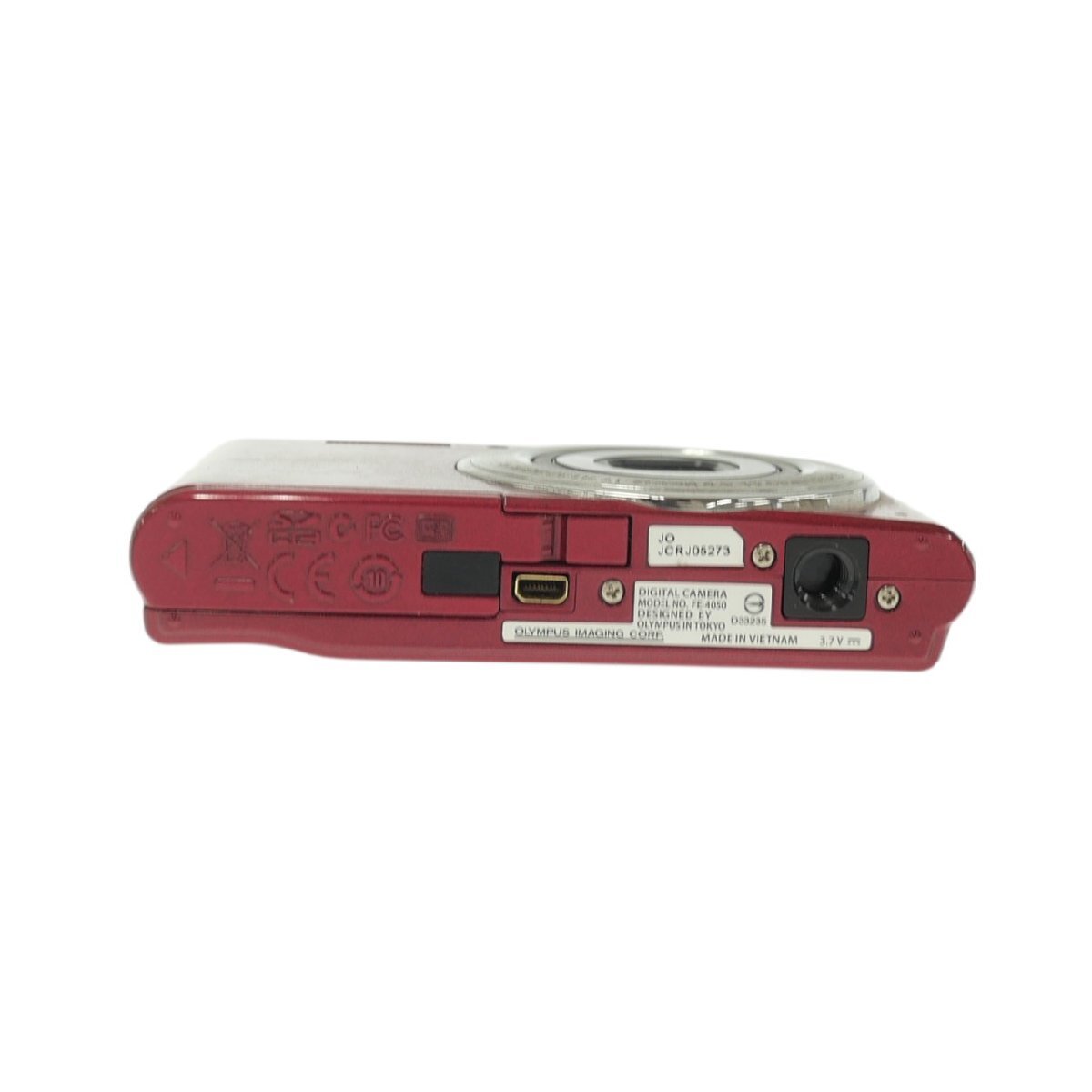 1円スタート OLYMPUS オリンパス コンパクトデジタルカメラ FE-4050 コンデジ デジカメ 4.9-19.6mm 1:3.2-5.9 レッド 赤 動作未確認_画像6