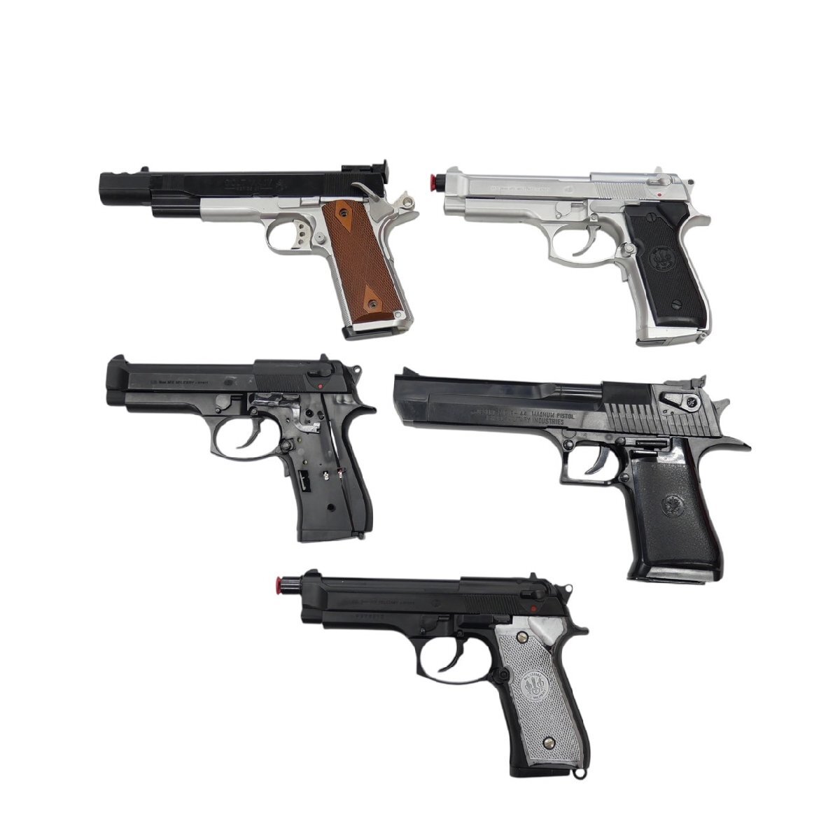 1円スタート エアガン まとめ5点セット TOKYO MARUI 等 ASGK刻印 COLT MKⅣ 9mm M9 ハンドガン トイガン ガスガン ホビー 動作未確認_画像1