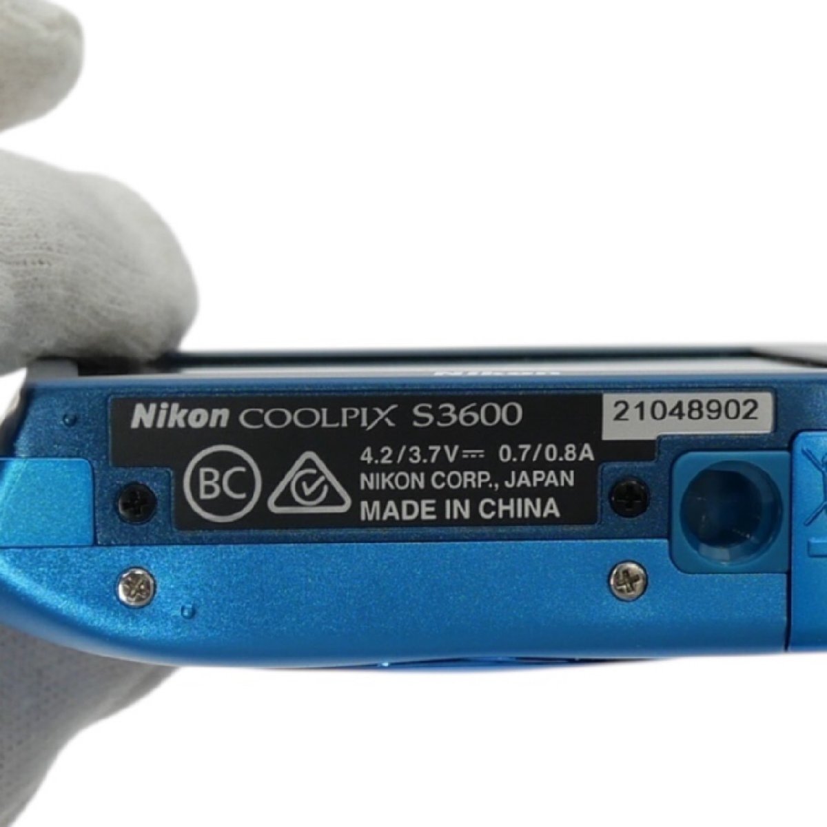 1円スタート Nikon ニコン COOLPIX クールピクス S3600 コンパクト デジタルカメラ デジカメ 4.5-36.0mm 1:3.7-6.6 ブルー 動作未確認_画像9