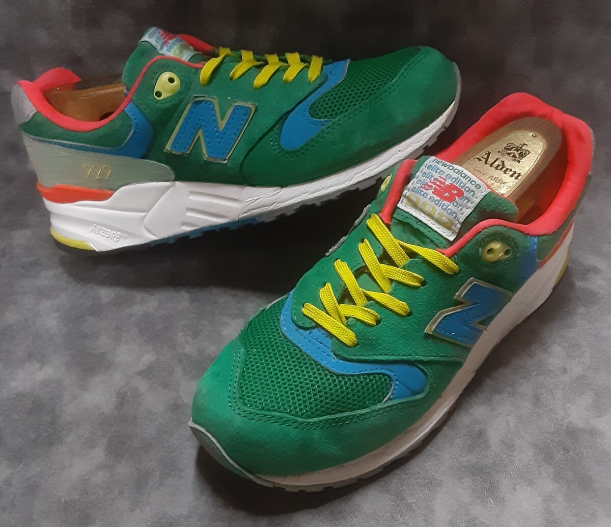  самый цена! производство конец! высокого класса старый Elite выпуск! шедевр хамелеон зеленый! New balance ML999 высококлассный n задний кожа спортивные туфли! зеленый белый редкий 25cm
