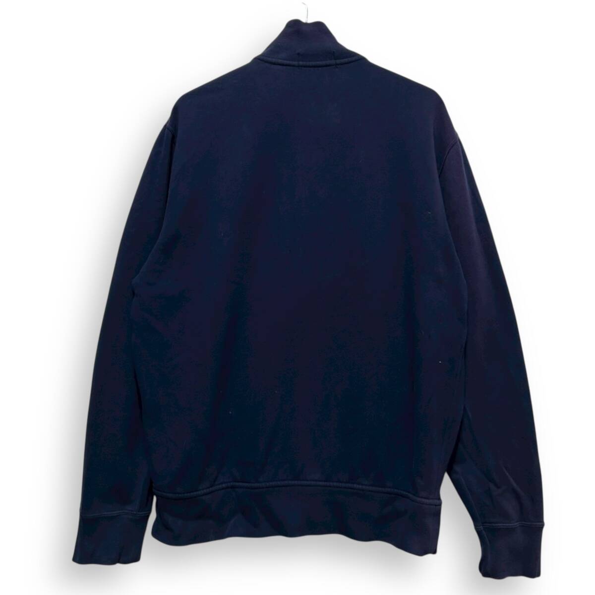A2542/ 90s 希少デザイン POLO RALPH LAUREN ポロ ラルフローレン ジップアップ スウェット ネイビー L_画像5