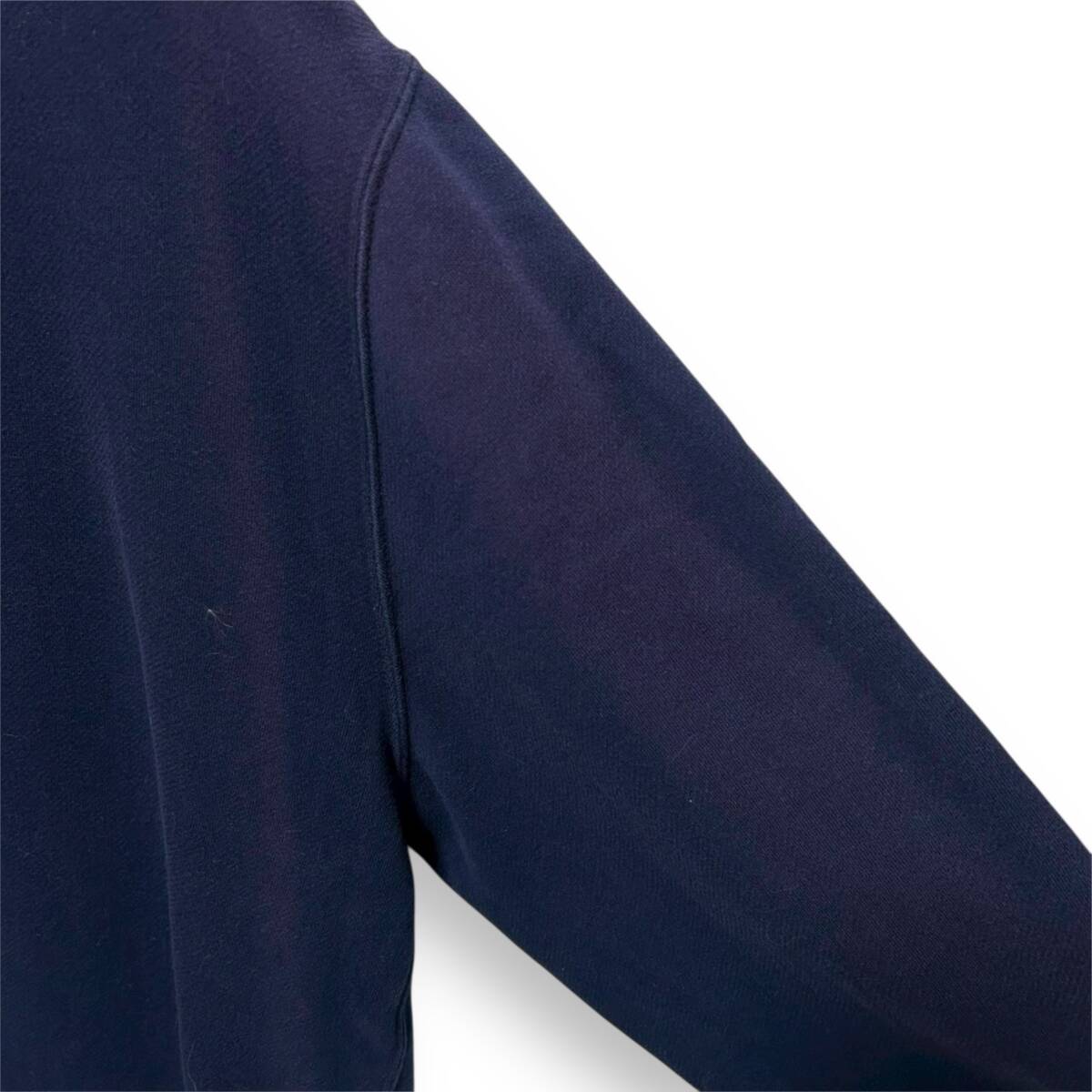 A2542/ 90s 希少デザイン POLO RALPH LAUREN ポロ ラルフローレン ジップアップ スウェット ネイビー L_画像9