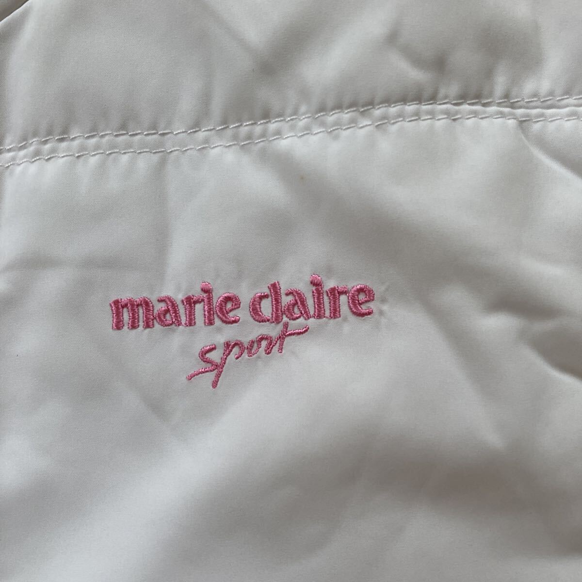 n6510 marie claire レディース　ゴルフ　薄中綿　ベスト　ホワイト　肩幅:約38㎝　身幅:約47㎝　身丈:約52㎝ 未使用_画像6