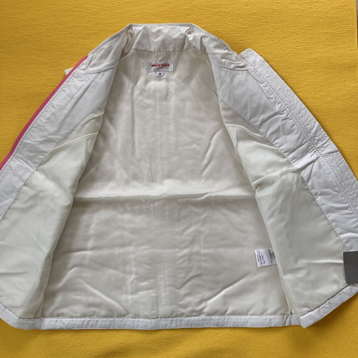 n6510 marie claire レディース　ゴルフ　薄中綿　ベスト　ホワイト　肩幅:約38㎝　身幅:約47㎝　身丈:約52㎝ 未使用_画像8