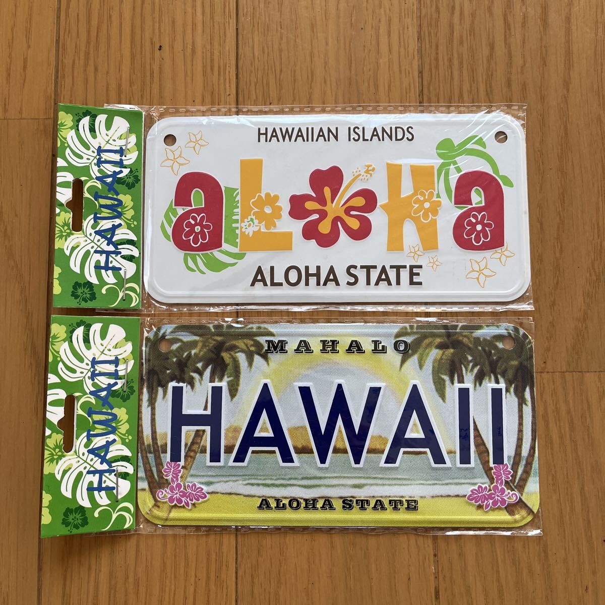 HAWAII ハワイ　ミニナンバープレート　お土産　雑貨　インテリア　観光地　現地物　未開封　未使用　2枚セット_画像1