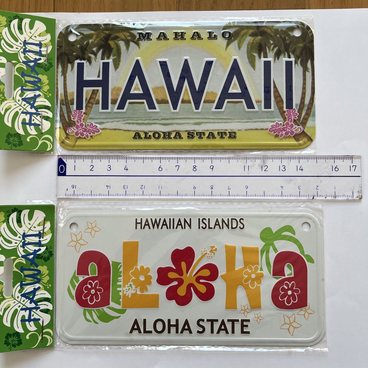 HAWAII ハワイ　ミニナンバープレート　お土産　雑貨　インテリア　観光地　現地物　未開封　未使用　2枚セット_画像3