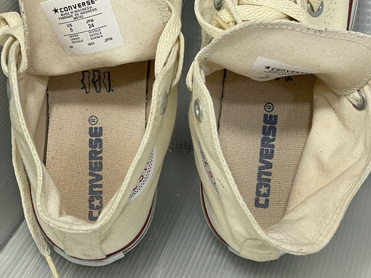 【中古・保管品】converse コンバース オールスター ハイカットスニーカー アイボリー 24cm 24センチ All STAR _画像10
