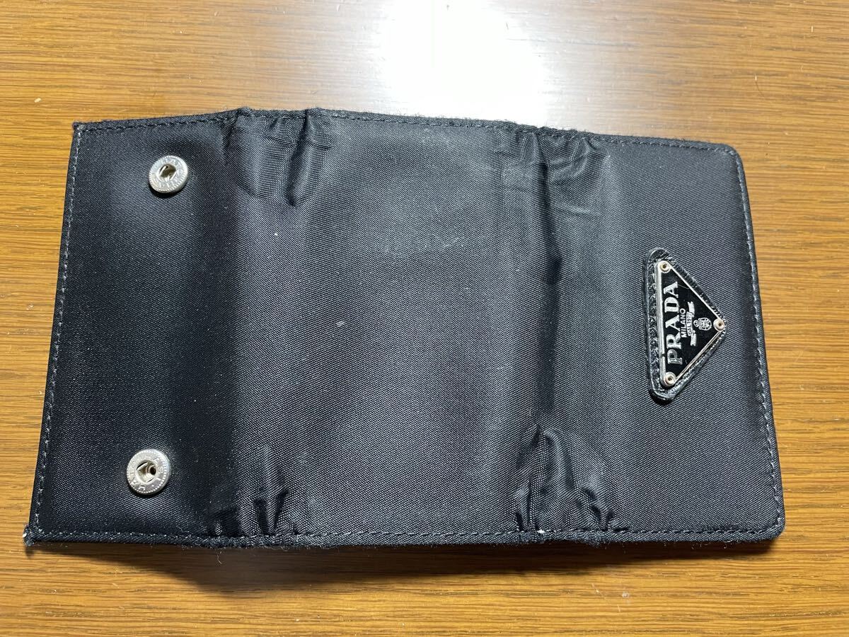 【中古・保管品 】キーケース　PRADA プラダ 三角ロゴ ナイロン ブラック ６連 黒 prada_画像7