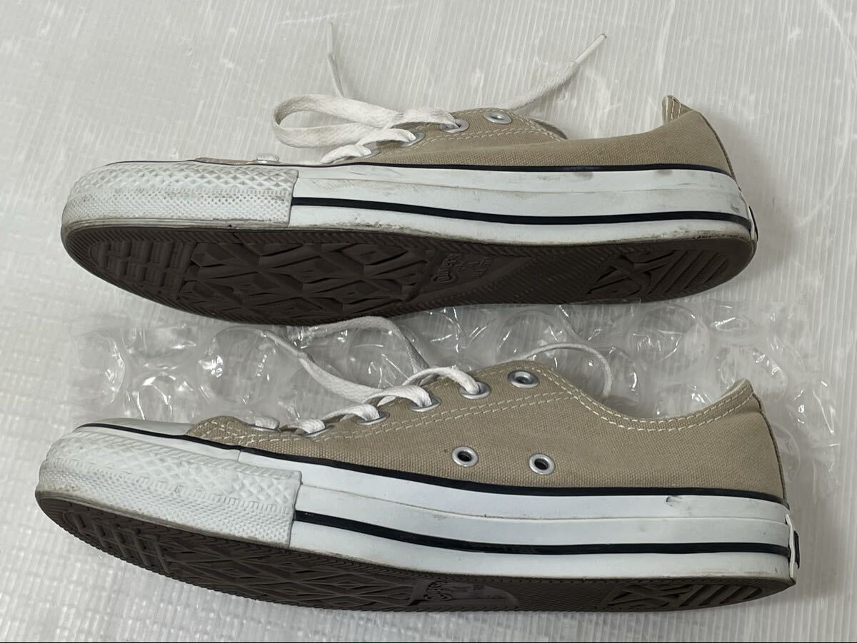 【中古・保管品】converse コンバース オールスター キャンバススニーカー ベージュ 24cm 24センチ ALL STAR ローカットスニーカー_画像7