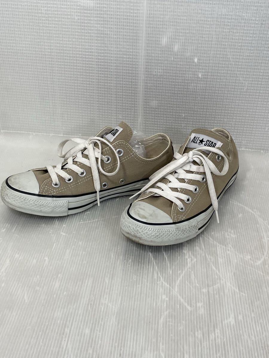 【中古・保管品】converse コンバース オールスター キャンバススニーカー ベージュ 24cm 24センチ ALL STAR ローカットスニーカー_画像1
