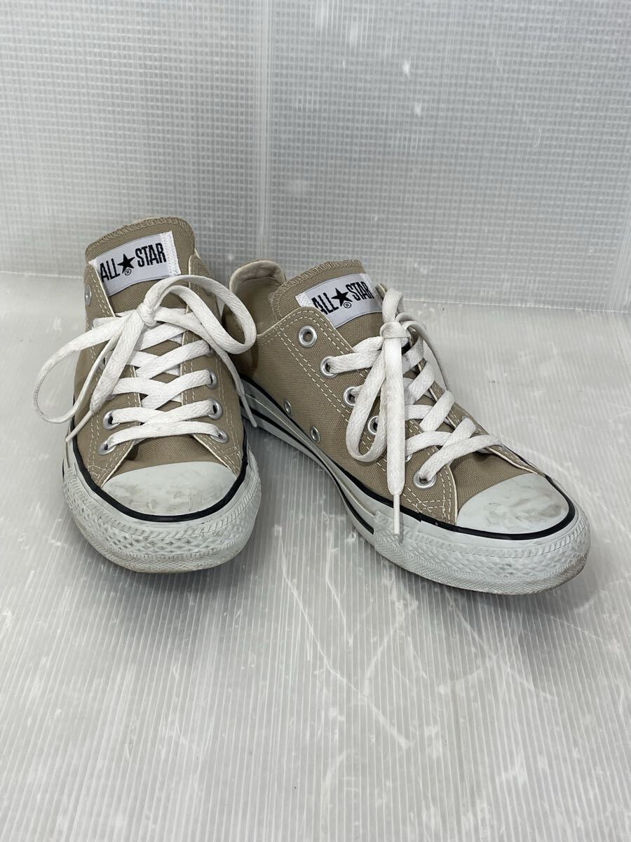 【中古・保管品】converse コンバース オールスター キャンバススニーカー ベージュ 24cm 24センチ ALL STAR ローカットスニーカー_画像2