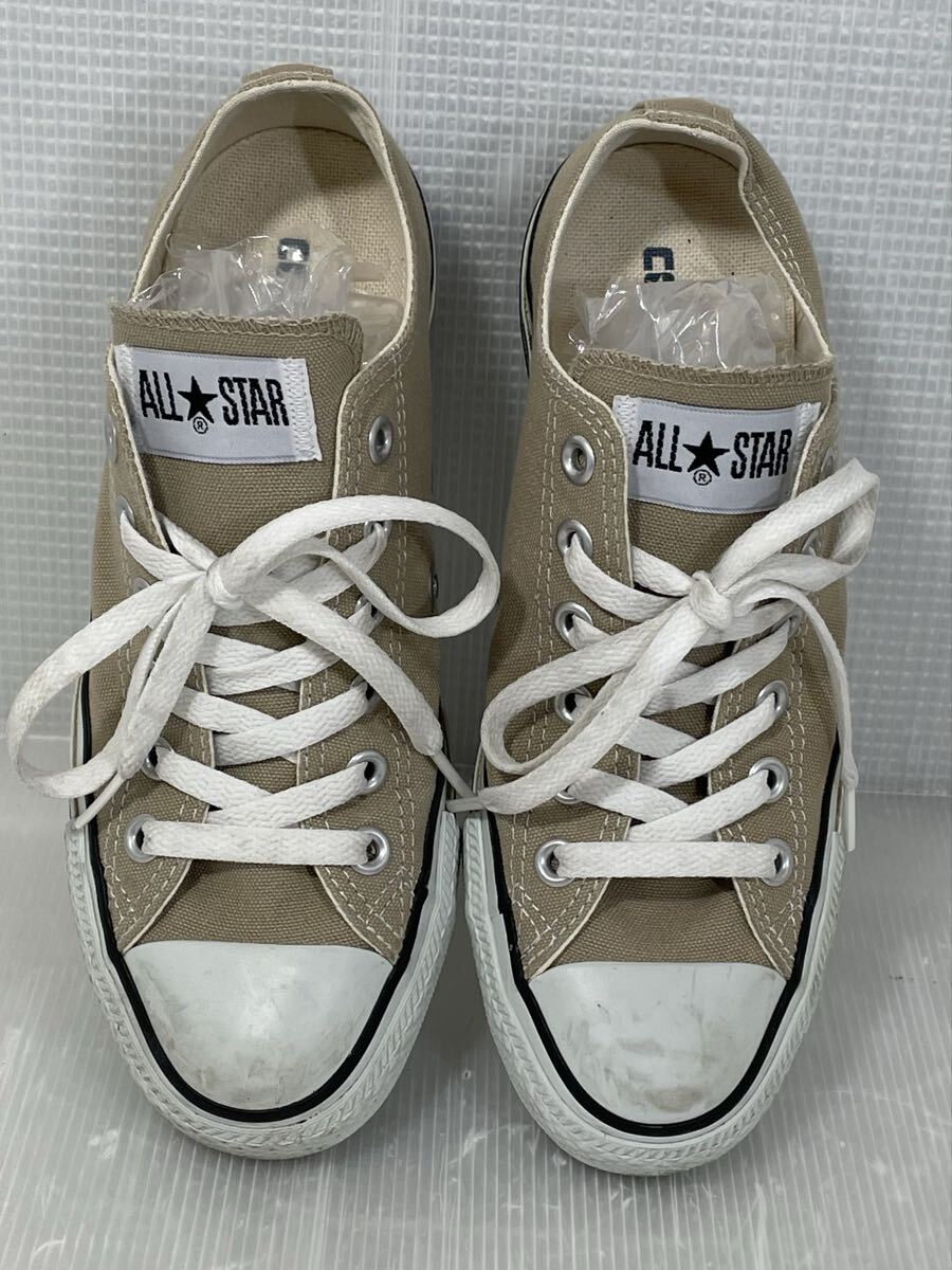 【中古・保管品】converse コンバース オールスター キャンバススニーカー ベージュ 24cm 24センチ ALL STAR ローカットスニーカー_画像3
