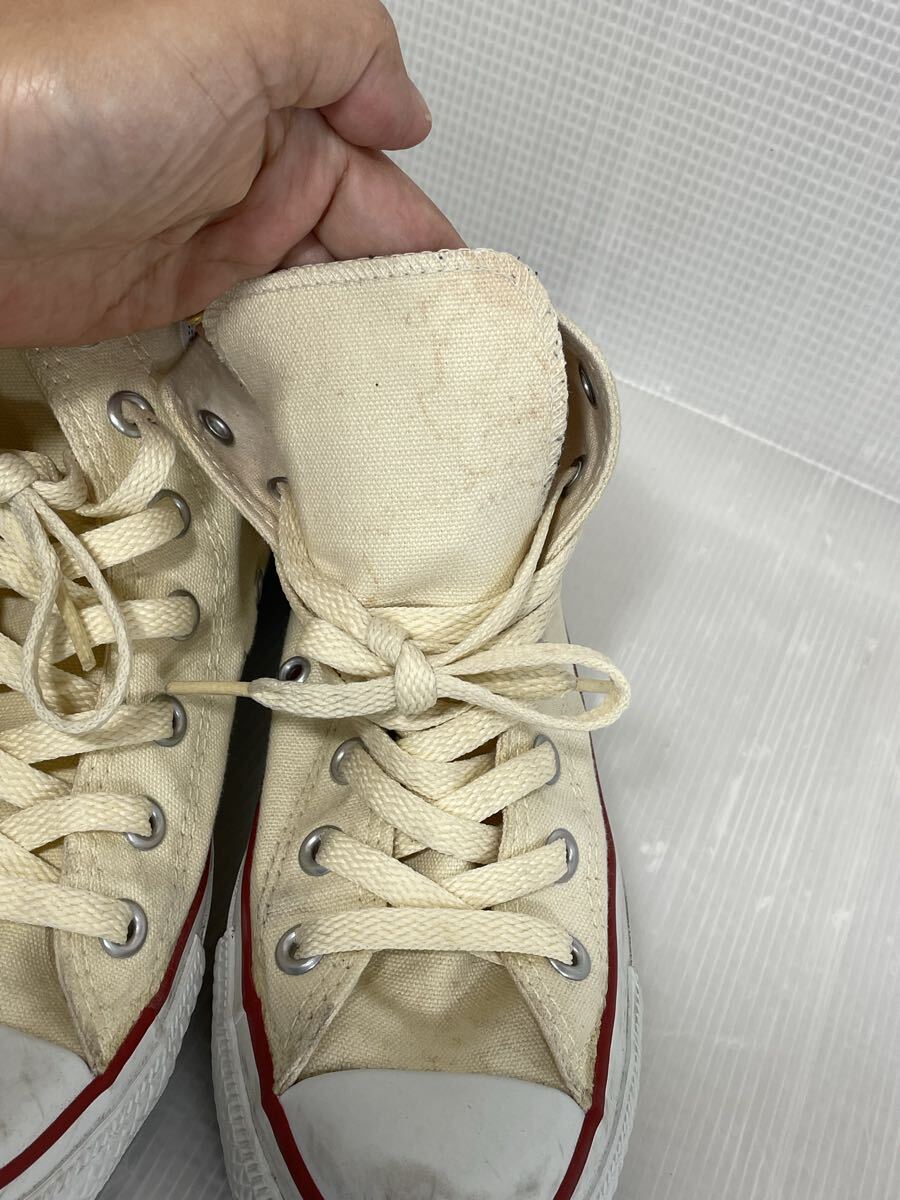 【中古・保管品】converse コンバース オールスター ハイカットスニーカー アイボリー 24cm 24センチ All STAR _画像9