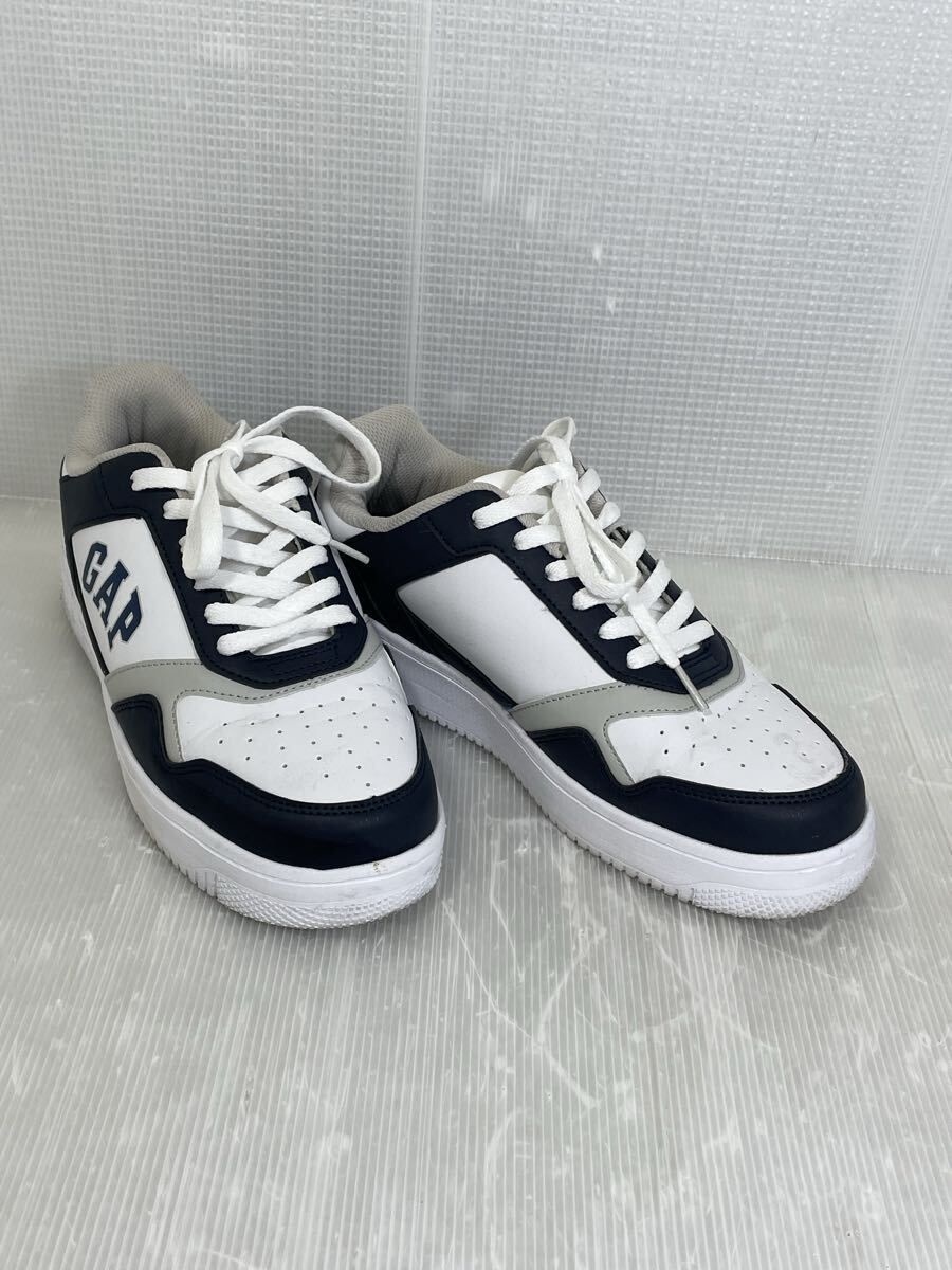 【中古・保管品】GAP スニーカー 26cm ローカット 軽量 スニーカー 26センチ ホワイト/ネイビー GPU52411 白 ギャップ_画像2
