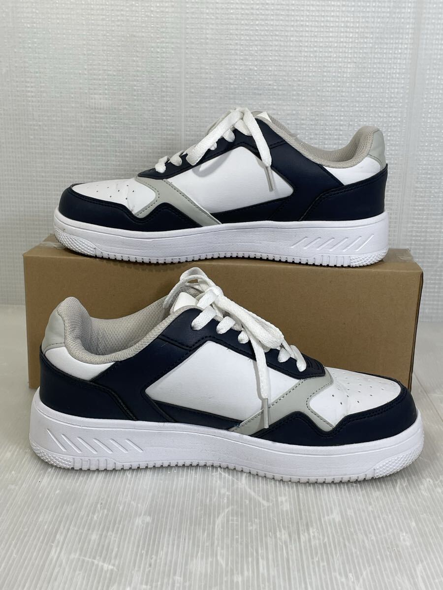 【中古・保管品】GAP スニーカー 26cm ローカット 軽量 スニーカー 26センチ ホワイト/ネイビー GPU52411 白 ギャップ_画像5