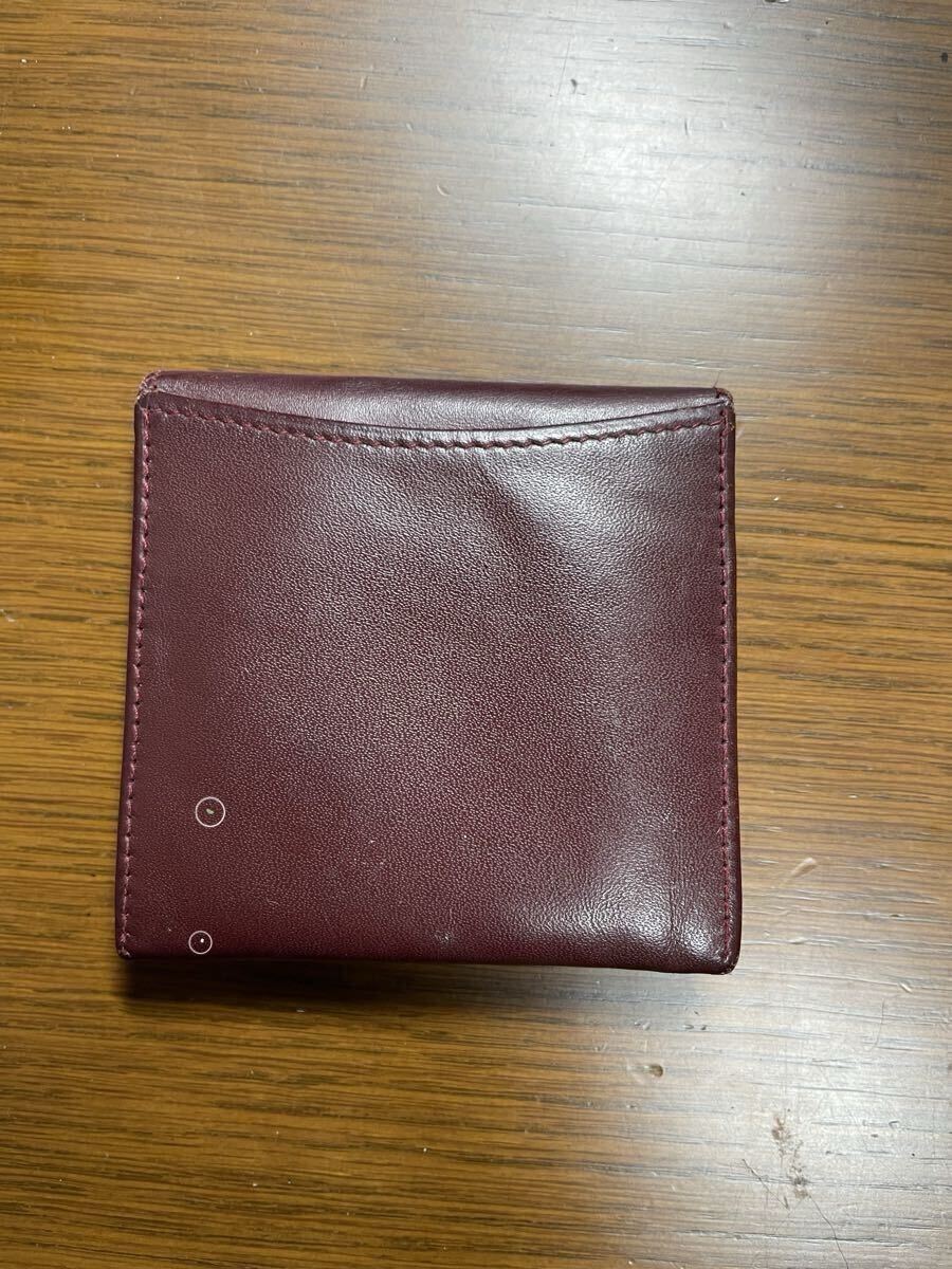 【中古・保管品 】Cartier カルティエ マストライン 小銭入れ コインケース ボルドー ビンテージ ヴィンテージ レザー 財布 マスト_画像5