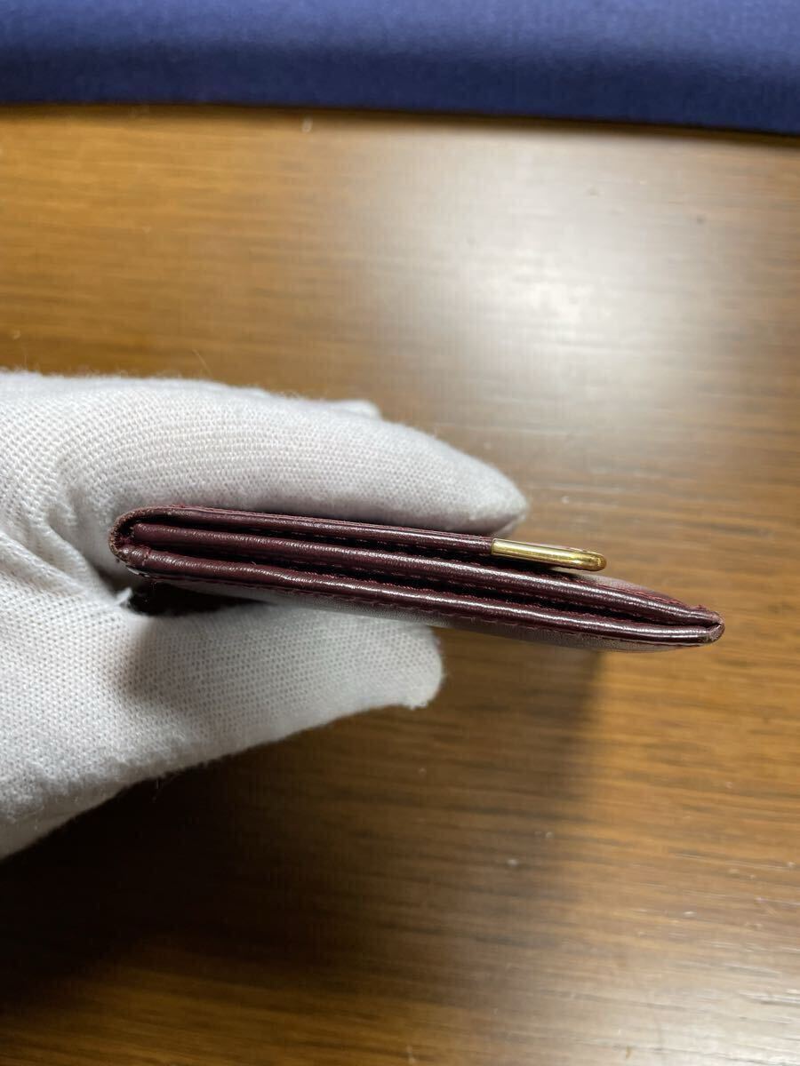 【中古・保管品 】Cartier カルティエ マストライン 小銭入れ コインケース ボルドー ビンテージ ヴィンテージ レザー 財布 マスト_画像6