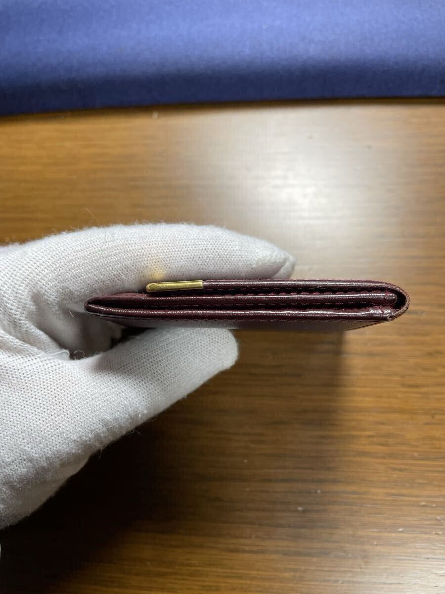 【中古・保管品 】Cartier カルティエ マストライン 小銭入れ コインケース ボルドー ビンテージ ヴィンテージ レザー 財布 マスト_画像7